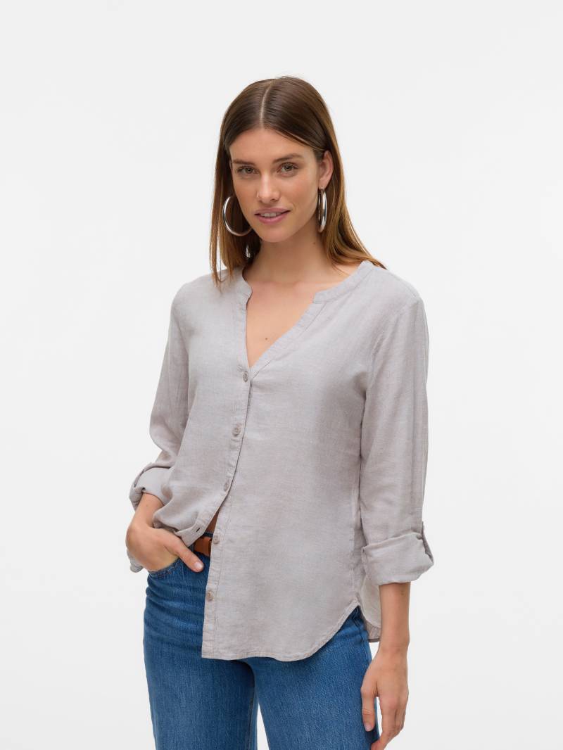 Vero Moda Langarmbluse »VMLINN LS V-NECK SHIRT WVN NOOS« von Vero Moda