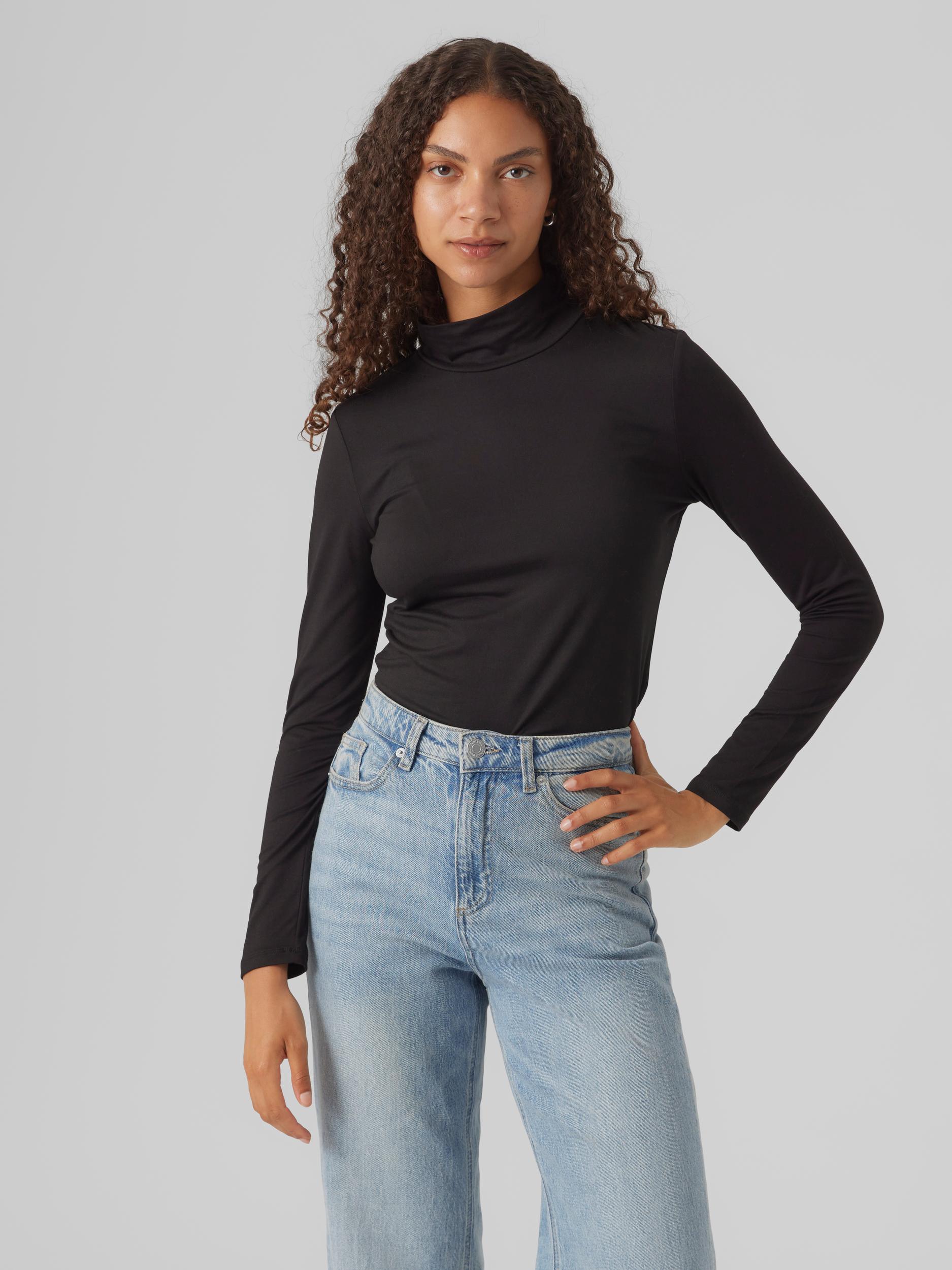 Vero Moda Langarmshirt »VMINA LS HIGHNECK TOP JRS BOO« von Vero Moda