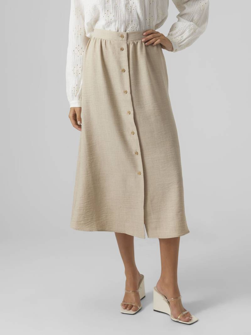 Vero Moda Maxirock »VMMELANEY HW BUTTON CALF SKIRT WVN NOOS« von Vero Moda