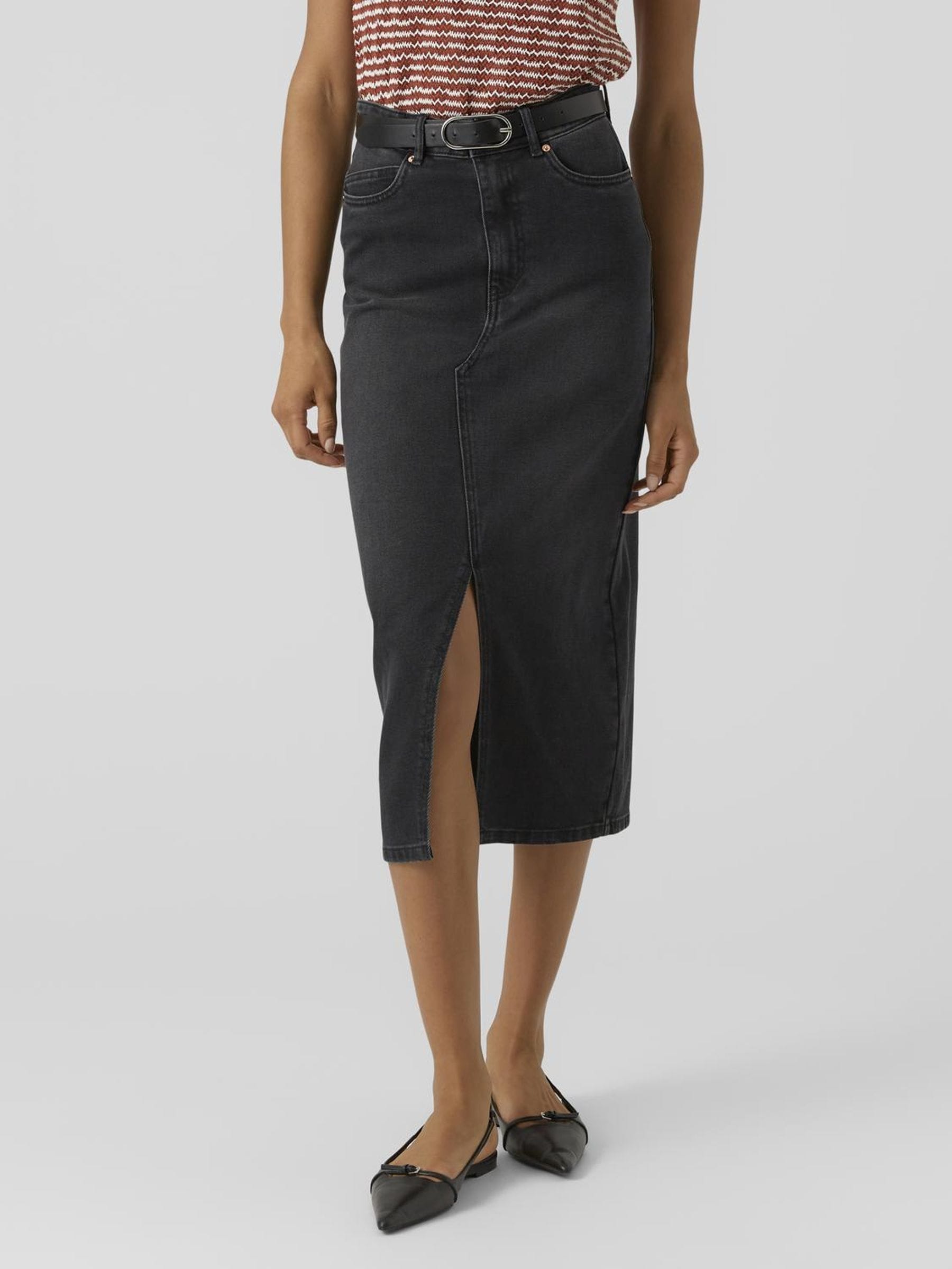 Vero Moda Maxirock »VMVERI HR CALF DENIM SKIRT GA NOOS« von Vero Moda