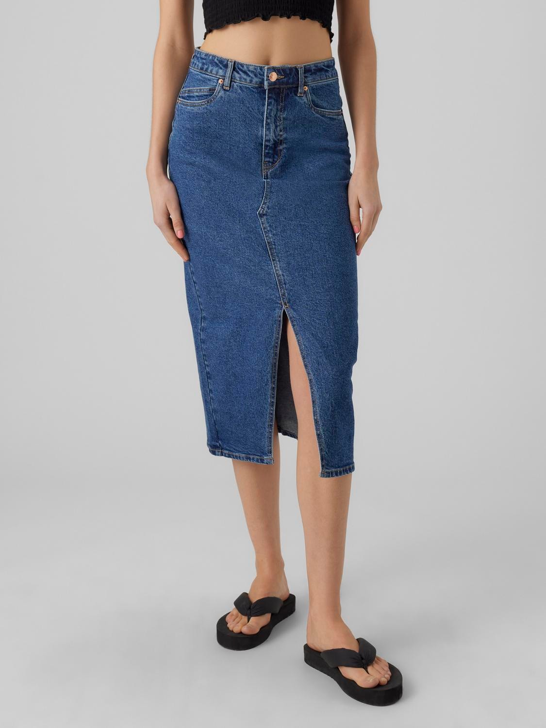 Vero Moda Maxirock »VMVERI HR CALF DENIM SKIRT GA NOOS« Vero Moda Maxirock »VMVERI HR CALF DENIM SKIRT GA NOOS« von Vero Moda
