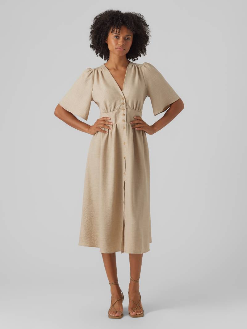 Vero Moda Midikleid »VMMELANEY 2/4 BLK DRESS WVN NOOS« von Vero Moda