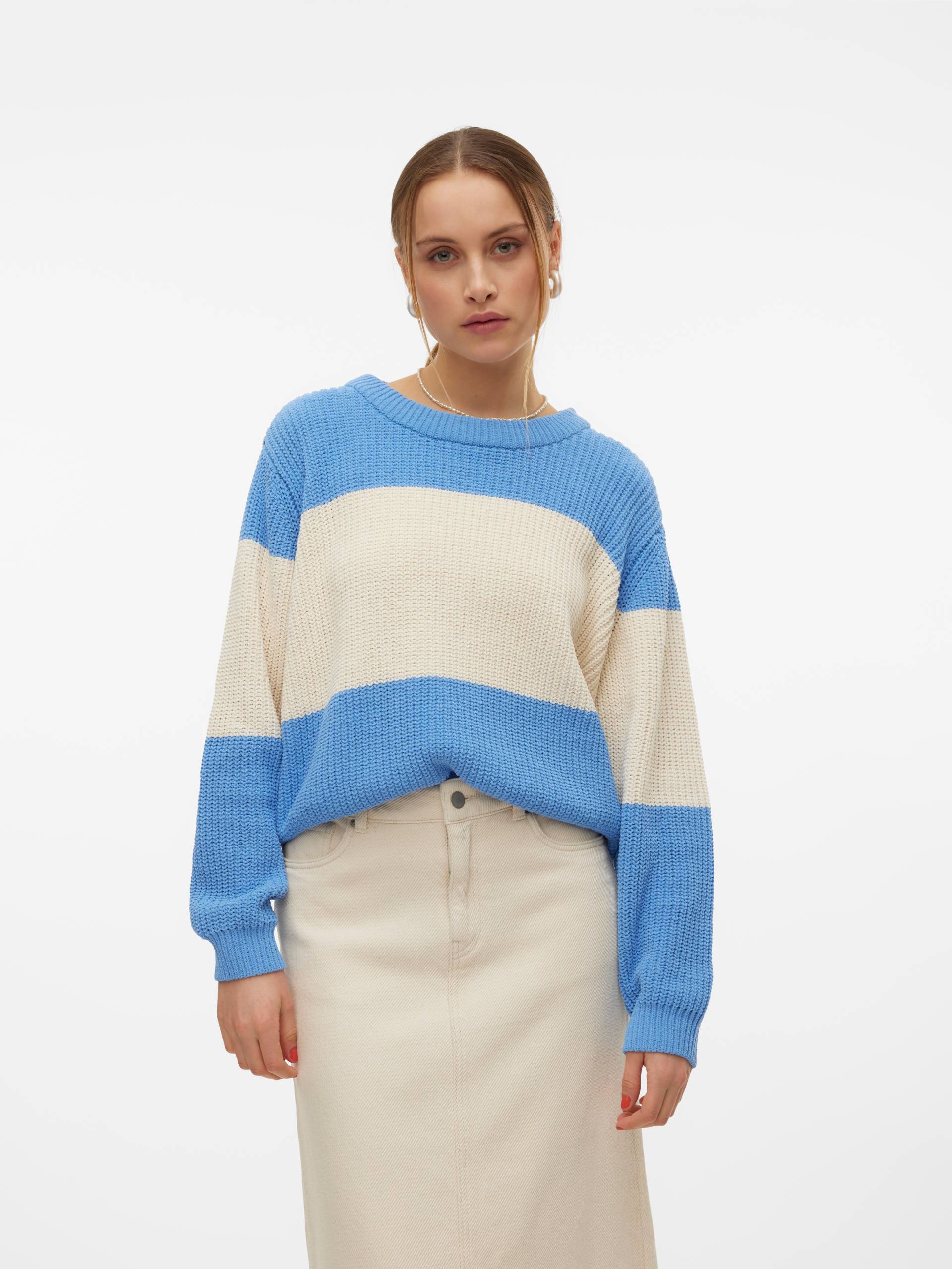 Vero Moda Rundhalspullover »VMAGATE BLOCK LS O-NECK PULLOVER ENT«, Colorblock Design Vero Moda Rundhalspullover »VMAGATE BLOCK LS O-NECK PULLOVER ENT«, Colorblock Design von Vero Moda