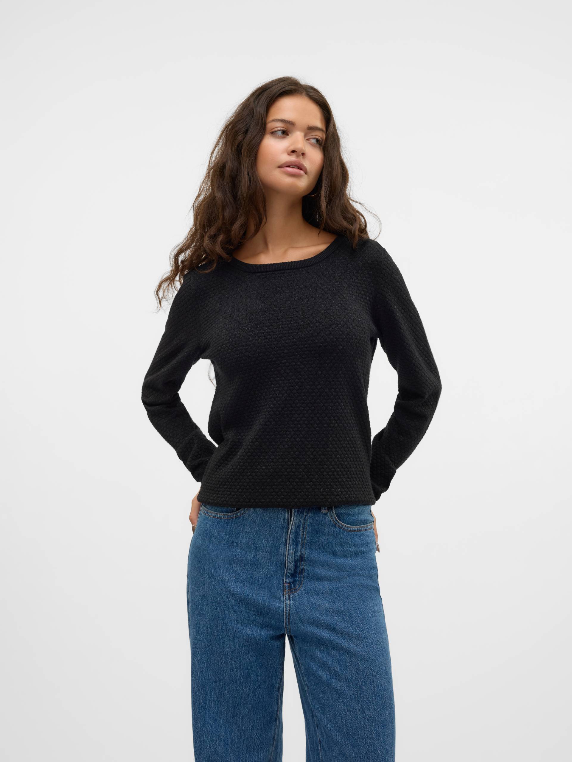 Vero Moda Rundhalspullover »VMCARE SHINE LS O-NECK PULLOVER«, mit leichtem Glitzereffekt von Vero Moda