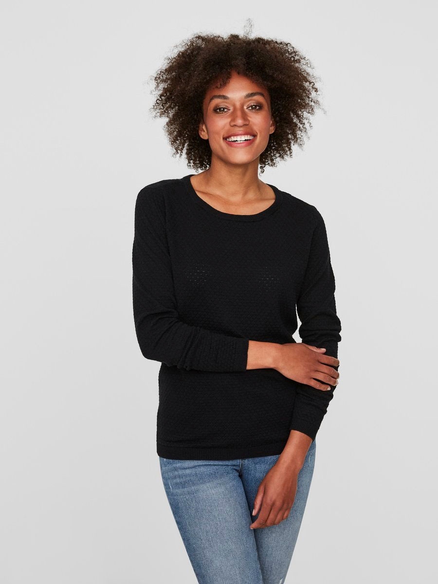 Vero Moda Rundhalspullover »VMCARE STRUCTURE LS O-NECK BLOUSE«, aus Bio-Baumwolle Vero Moda Rundhalspullover »VMCARE STRUCTURE LS O-NECK BLOUSE«, aus Bio-Baumwolle von Vero Moda