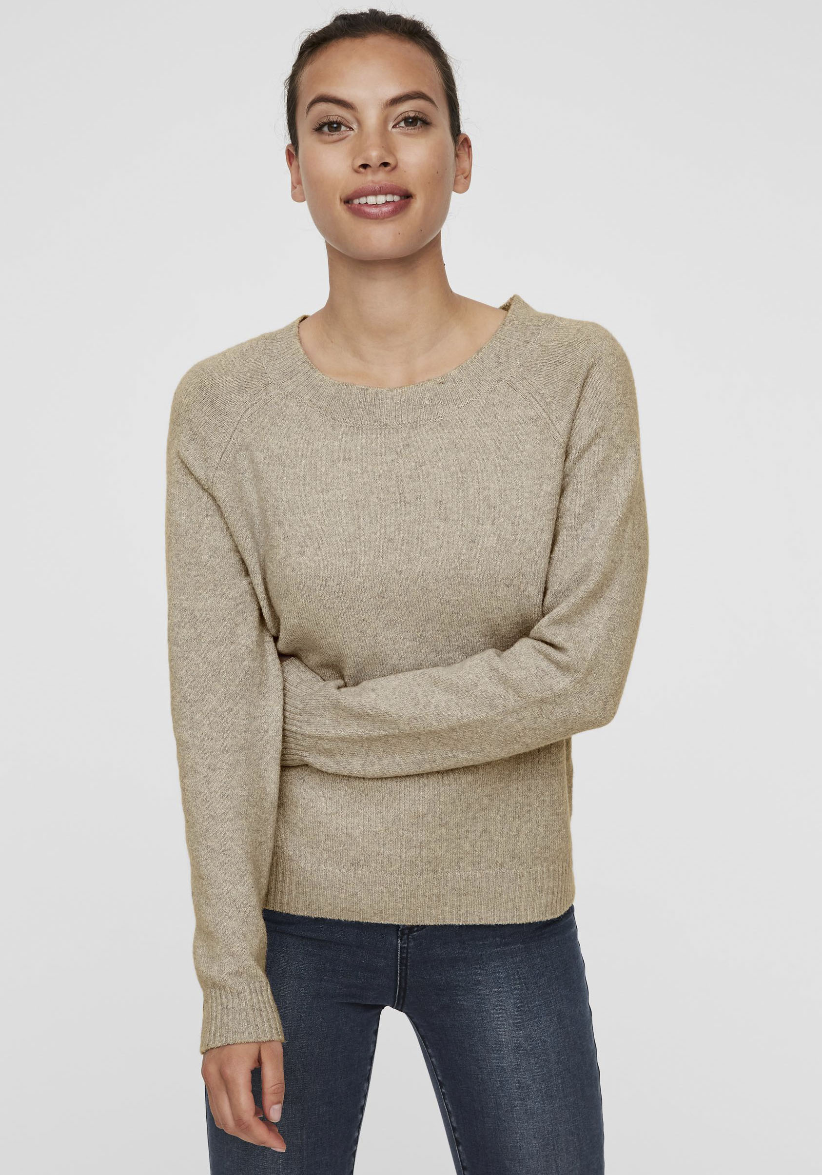 Vero Moda Rundhalspullover »VMDOFFY«, in melierter Optik Vero Moda Rundhalspullover »VMDOFFY«, in melierter Optik von Vero Moda