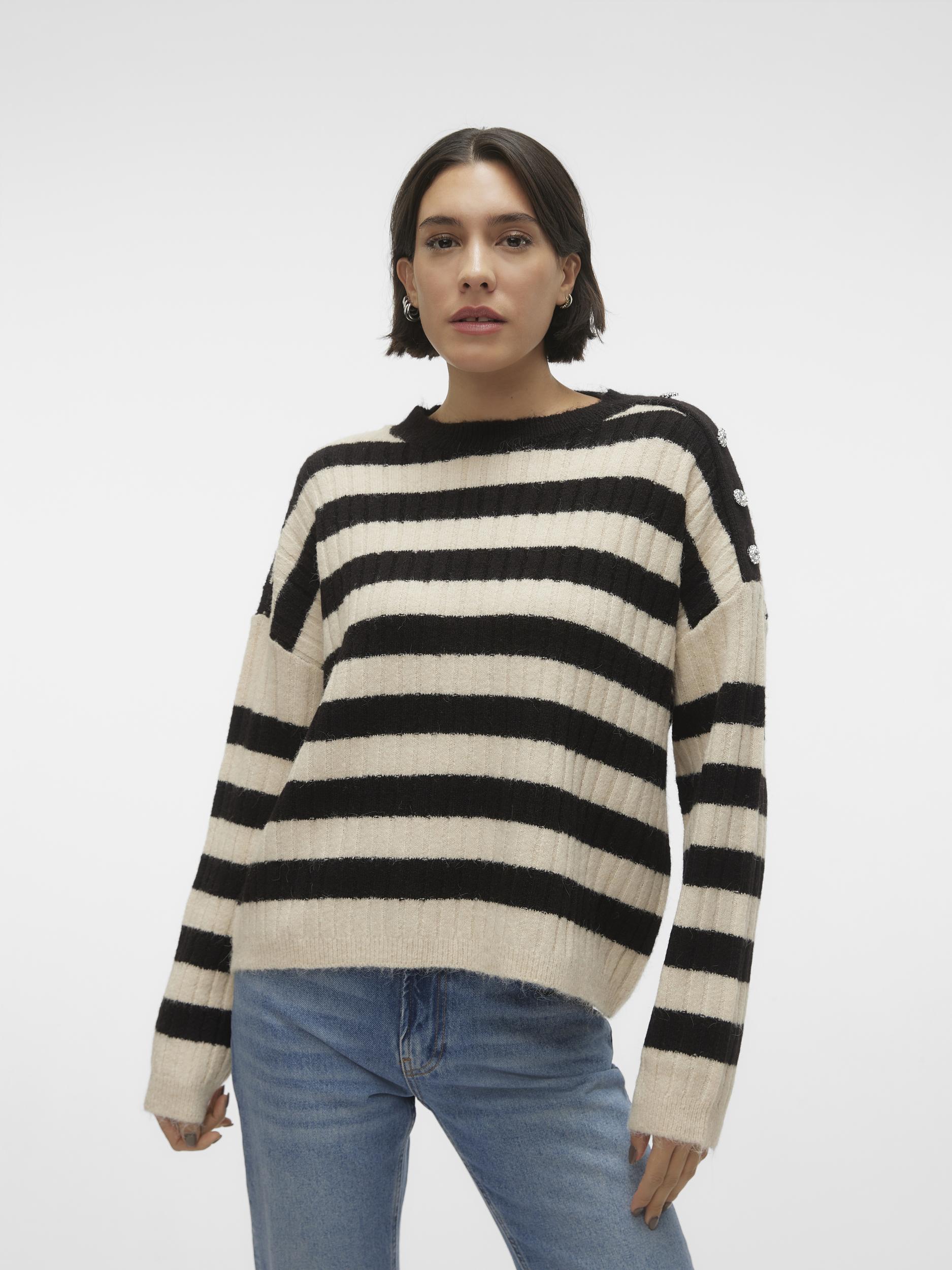 Vero Moda Rundhalspullover »VMELYA LS O-NECK BUTTON PULLOVER GA BOO« Vero Moda Rundhalspullover »VMELYA LS O-NECK BUTTON PULLOVER GA BOO« von Vero Moda
