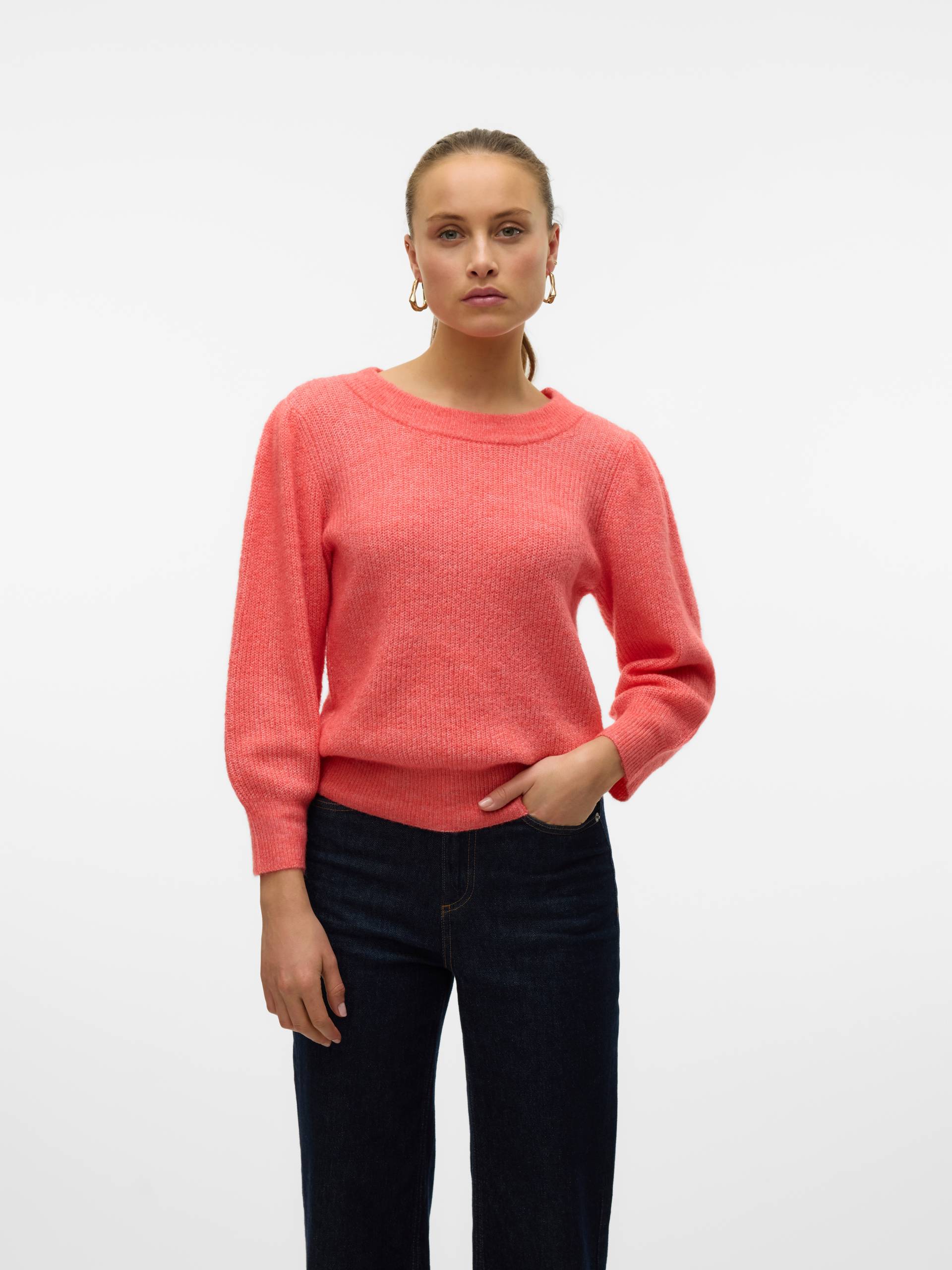 Vero Moda Rundhalspullover »VMVIGGA 3/4 RIB PULLOVER GA BOO REP« von Vero Moda