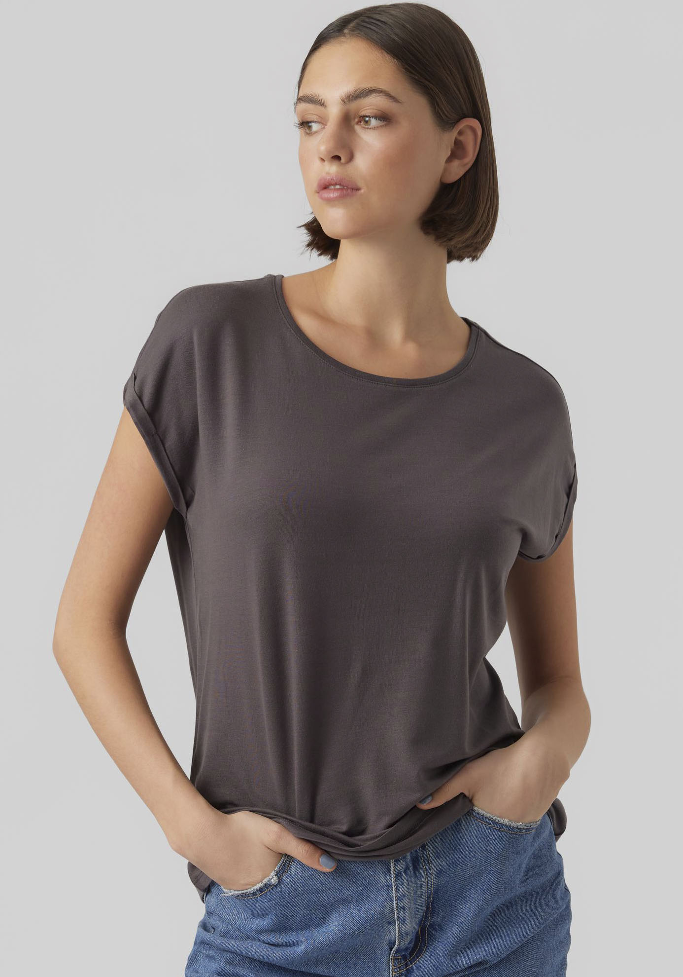 Vero Moda Rundhalsshirt »VMAVA PLAIN SS TOP GAJRS NOOS« Vero Moda Rundhalsshirt »VMAVA PLAIN SS TOP GAJRS NOOS« von Vero Moda