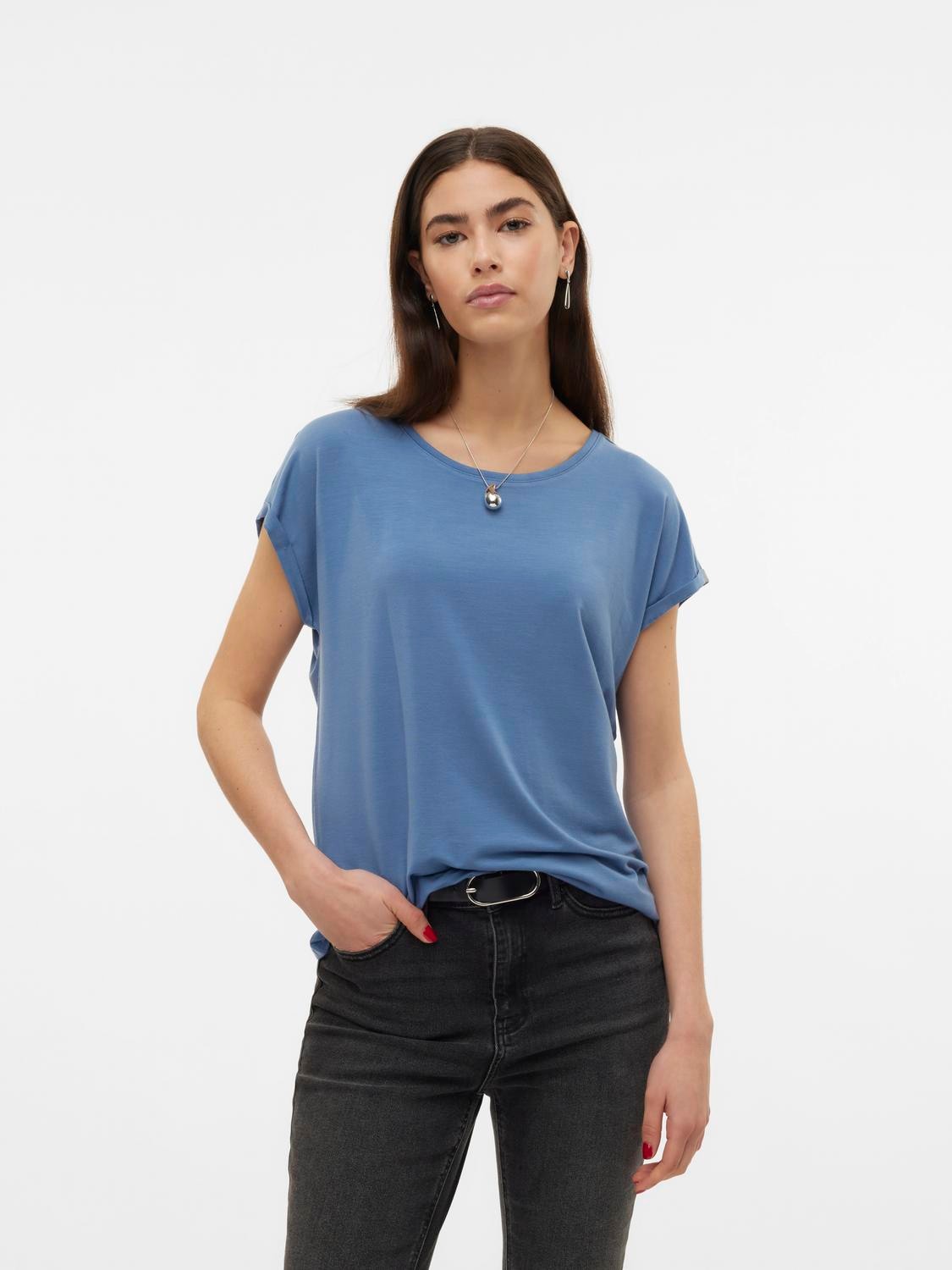 Vero Moda Rundhalsshirt »VMAVA PLAIN SS TOP GAJRS NOOS« von Vero Moda