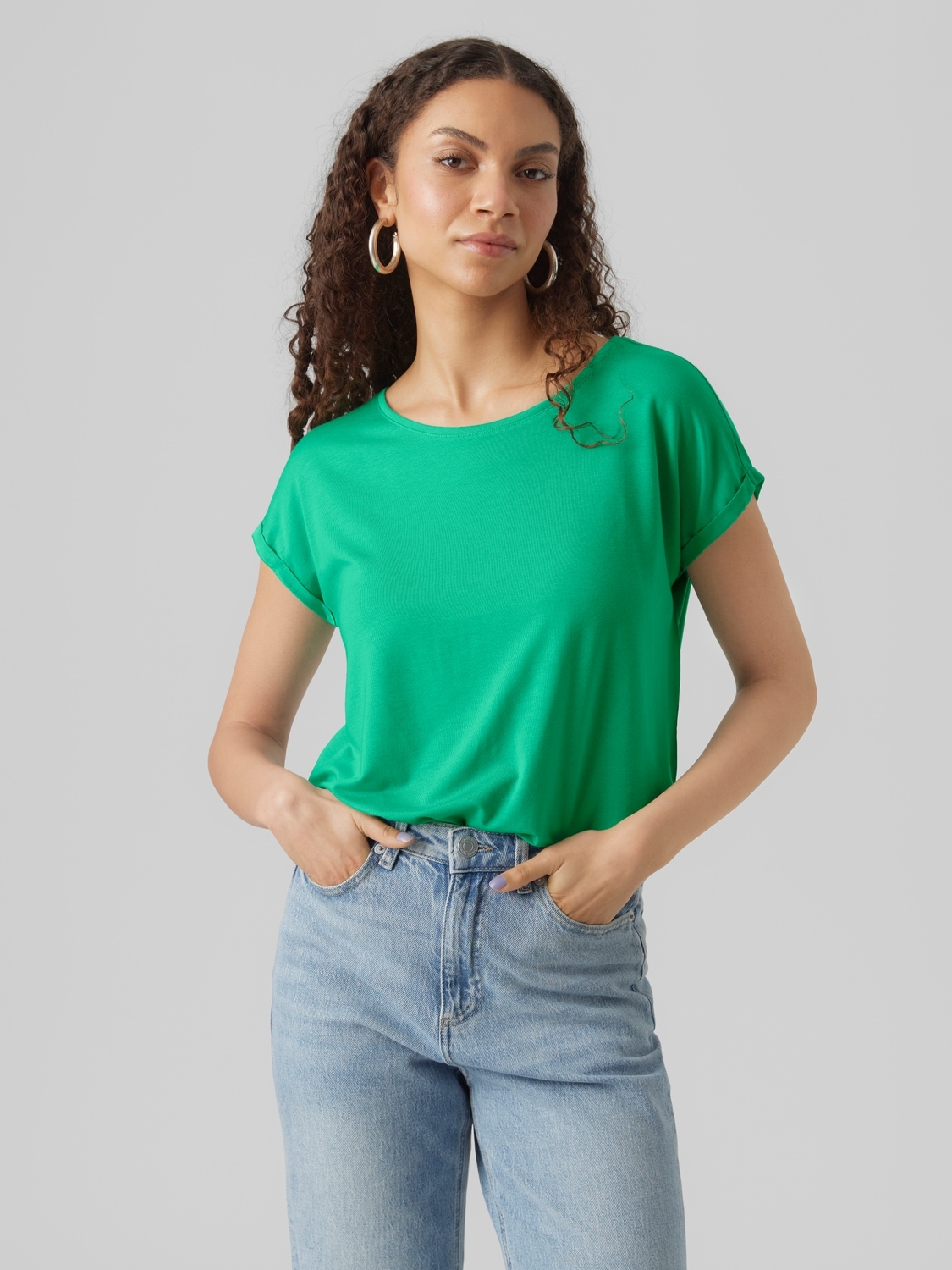 Vero Moda Rundhalsshirt »VMAVA PLAIN SS TOP GAJRS NOOS« von Vero Moda