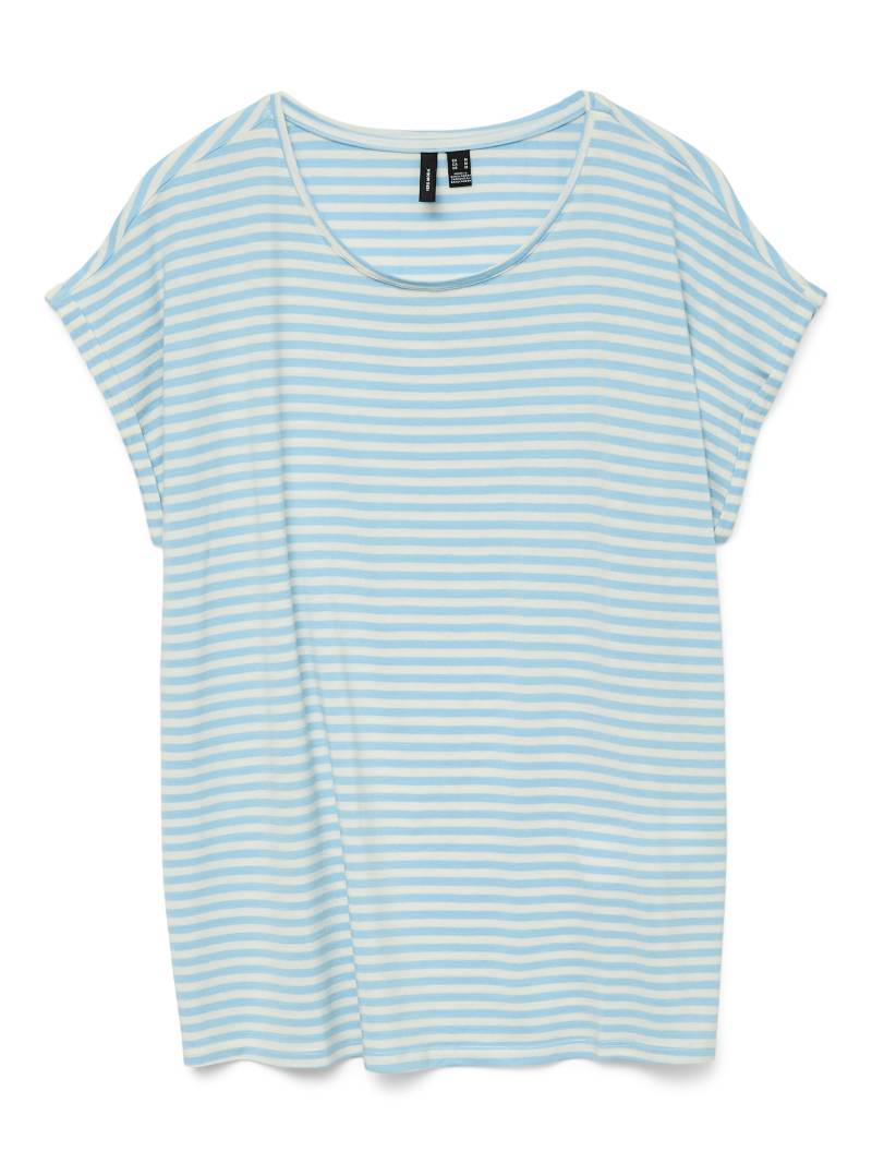 Vero Moda Rundhalsshirt »VMAVA PLAIN SS TOP STRIPE GA JRS NOOS« von Vero Moda