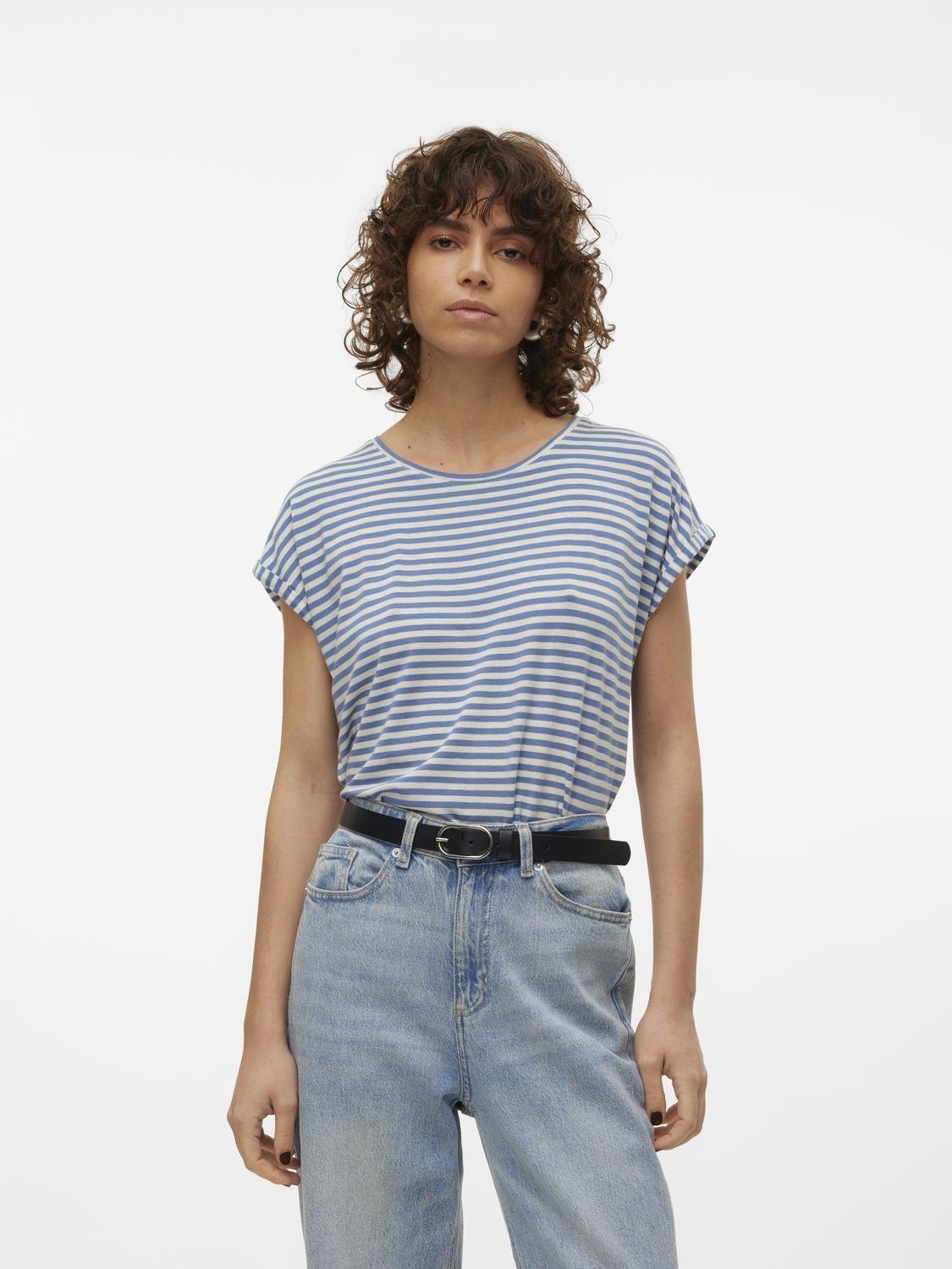 Vero Moda Rundhalsshirt »VMAVA PLAIN SS TOP STRIPE GA JRS NOOS« Vero Moda Rundhalsshirt »VMAVA PLAIN SS TOP STRIPE GA JRS NOOS« von Vero Moda