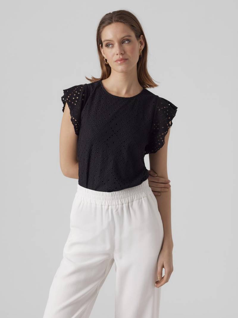 Vero Moda Rundhalsshirt »VMTASSA SL FRILL TOP NOOS« von Vero Moda