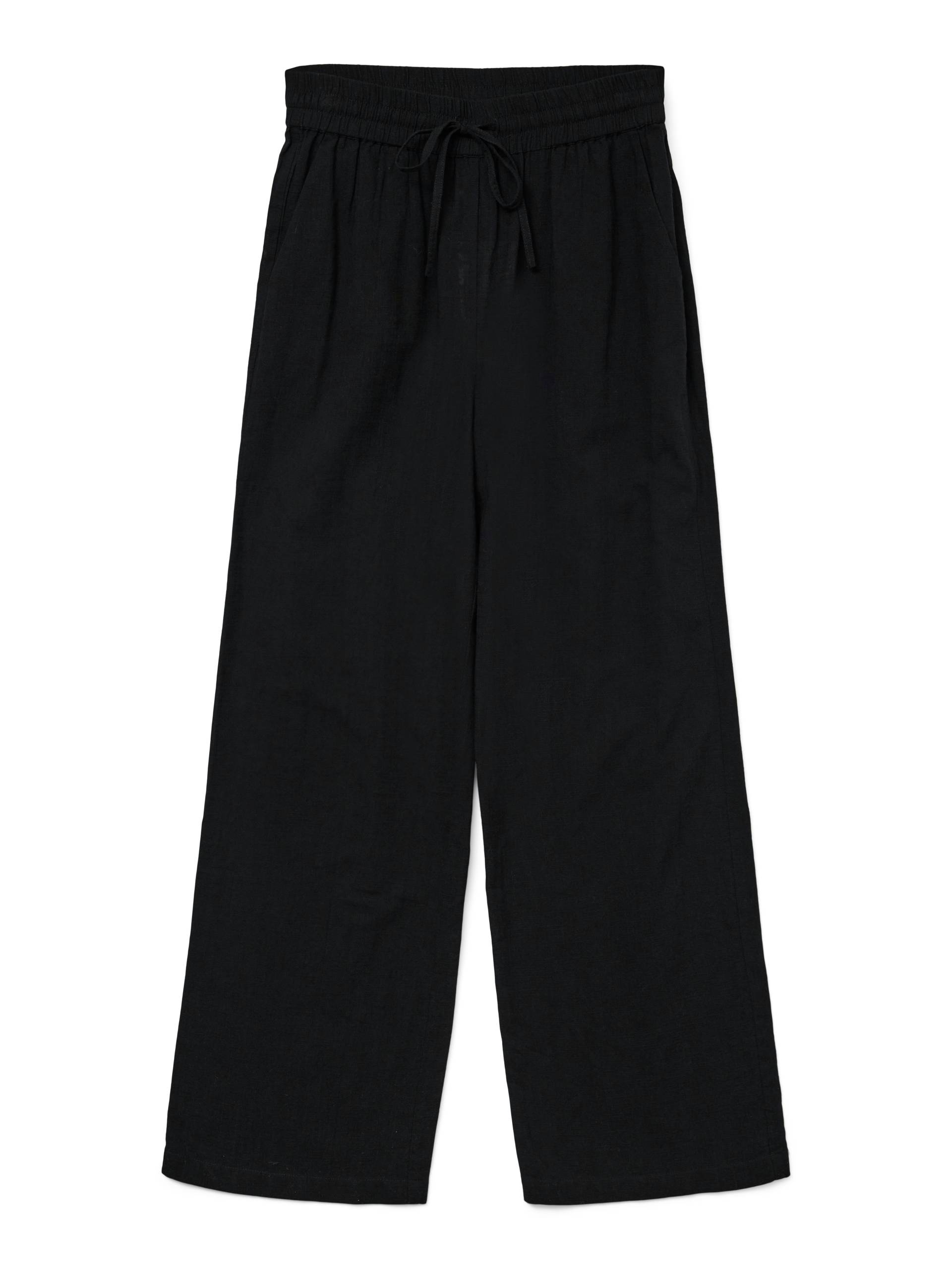 Vero Moda Schlupfhose »VMCAIA MW WIDE PANT WVN NOOS«, mit Leinen von Vero Moda