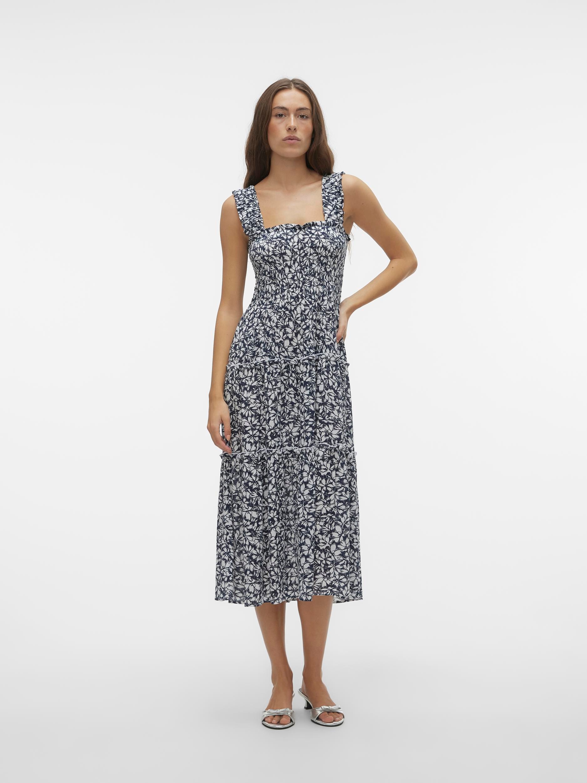 Vero Moda Sommerkleid »VMMENNY SL SMOCK CALF DRESS WVN GA« von Vero Moda