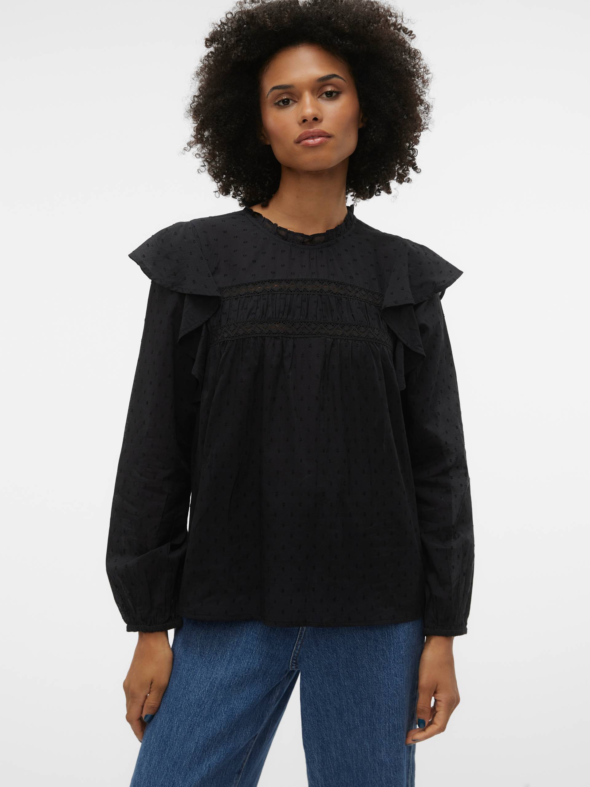 Vero Moda Spitzenbluse »VMTRINE LS LACE TOP WVN GA NOOS« Vero Moda Spitzenbluse »VMTRINE LS LACE TOP WVN GA NOOS« von Vero Moda