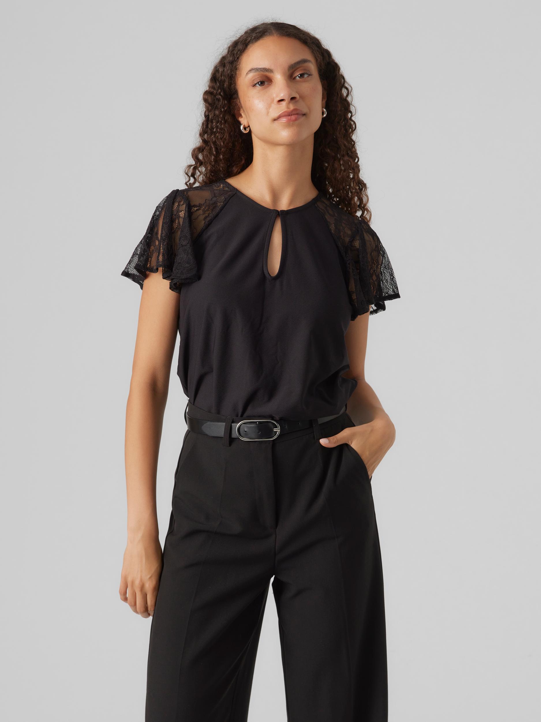 Vero Moda Spitzenshirt »VMMILLA SS LACE TOP JRS« von Vero Moda