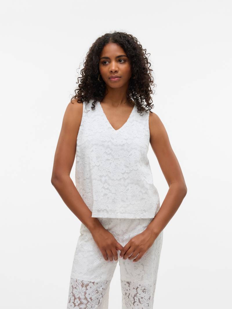 Vero Moda Spitzentop »VMHONEY LACE SL V-NECK TOP WVN GA« von Vero Moda