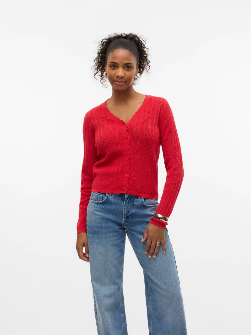 Vero Moda Strickjacke »VMLUXLIGHT POINTELLE LS V-NECK CARDIGAN« von Vero Moda