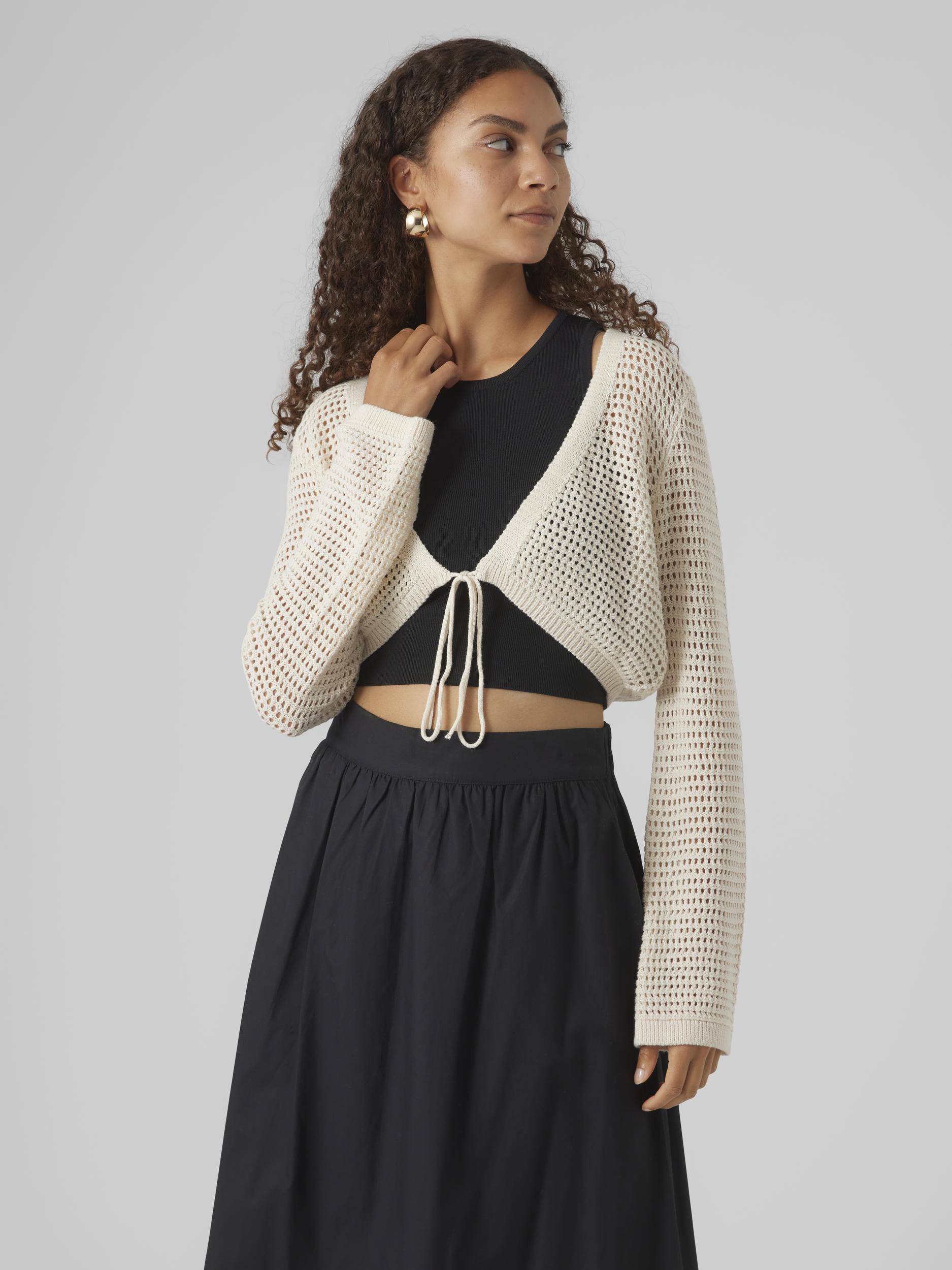 Vero Moda Strickjacke »VMMADERA LS V-NECK TIE CARDIGAN BOO«