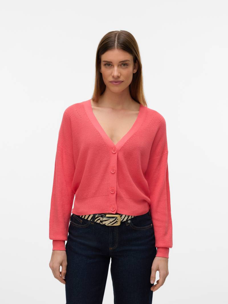 Vero Moda Strickjacke »VMNEWLEXSUN LS SHORT V-NECK CAR GA NOOS« von Vero Moda
