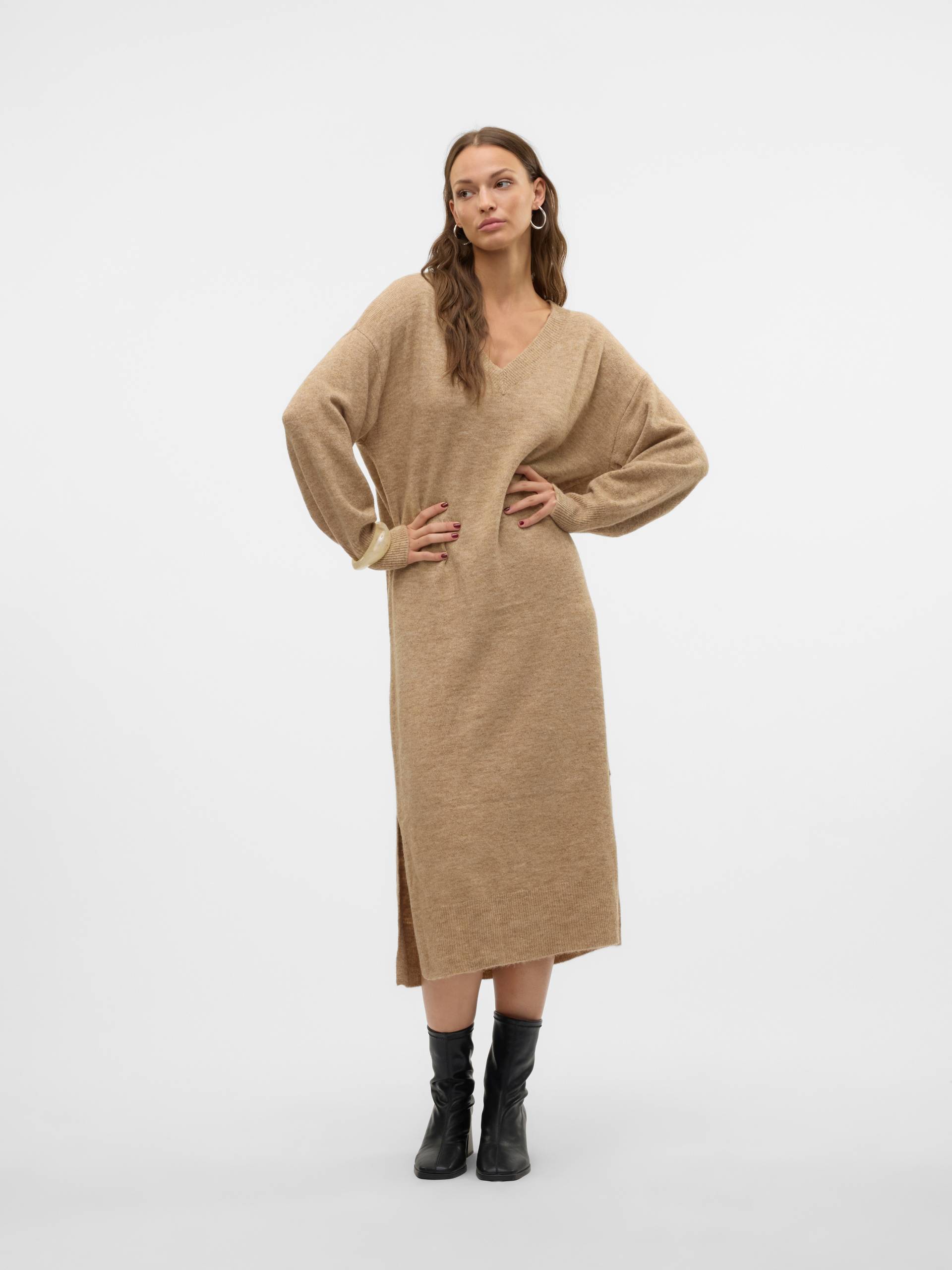 Vero Moda Strickkleid »VMJUPITER LS V-NECK CALF DRESS BF« Vero Moda Strickkleid »VMJUPITER LS V-NECK CALF DRESS BF« von Vero Moda