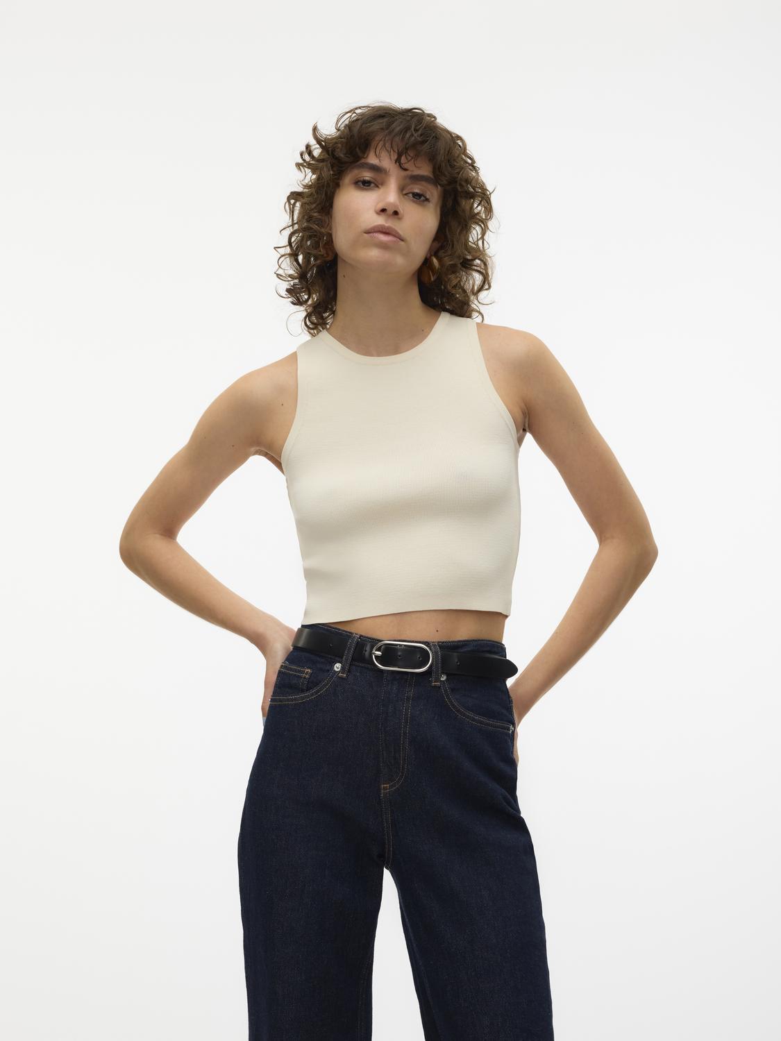 Vero Moda Strickpullover »VMGINNY SL O-NECK CROP TOP NOOS« Vero Moda Strickpullover »VMGINNY SL O-NECK CROP TOP NOOS« von Vero Moda