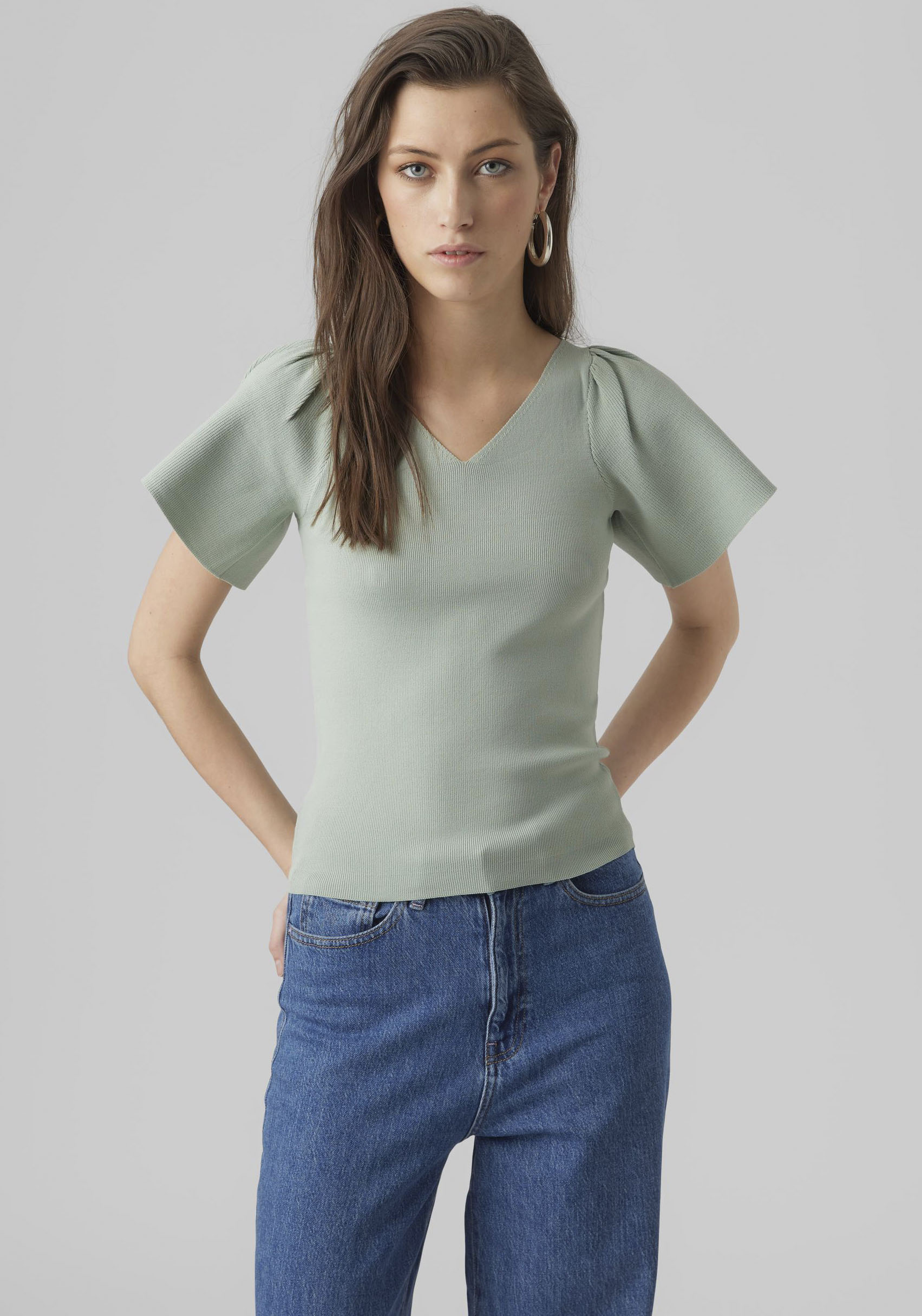 Vero Moda Strickpullover »VMGINNY SS V-NECK PULLOVER NOOS« Vero Moda Strickpullover »VMGINNY SS V-NECK PULLOVER NOOS« von Vero Moda