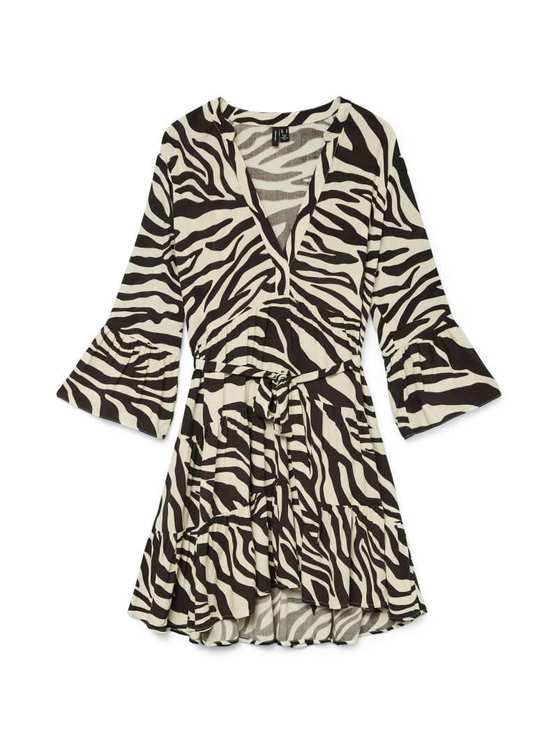 Vero Moda Tunikakleid »VMMELBA 3/4 SHORT BELT DRESS WVN GA NOOS«, mit Volant und Taillen-Bindegürtel von Vero Moda