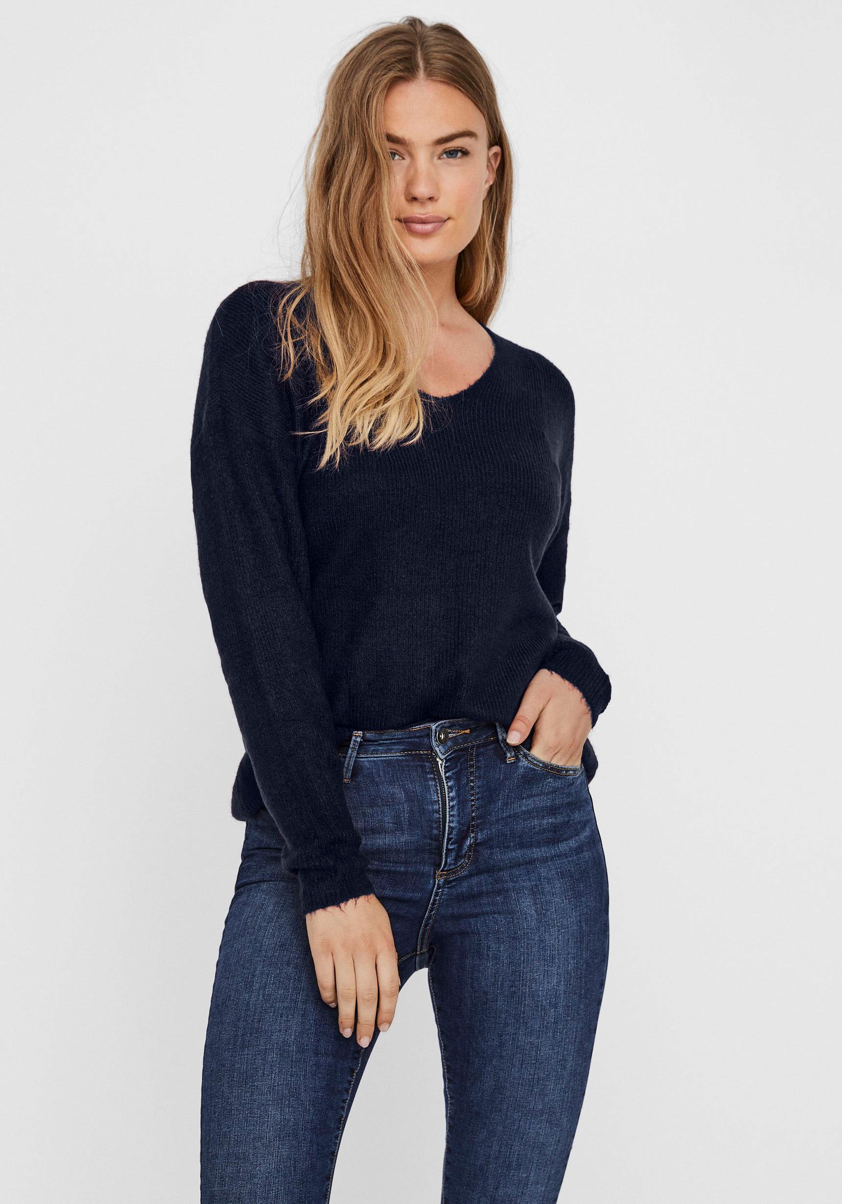 Vero Moda V-Ausschnitt-Pullover »VMCREWLEFILE LS V-NECK BLOUSE NOOS« Vero Moda V-Ausschnitt-Pullover »VMCREWLEFILE LS V-NECK BLOUSE NOOS« von Vero Moda