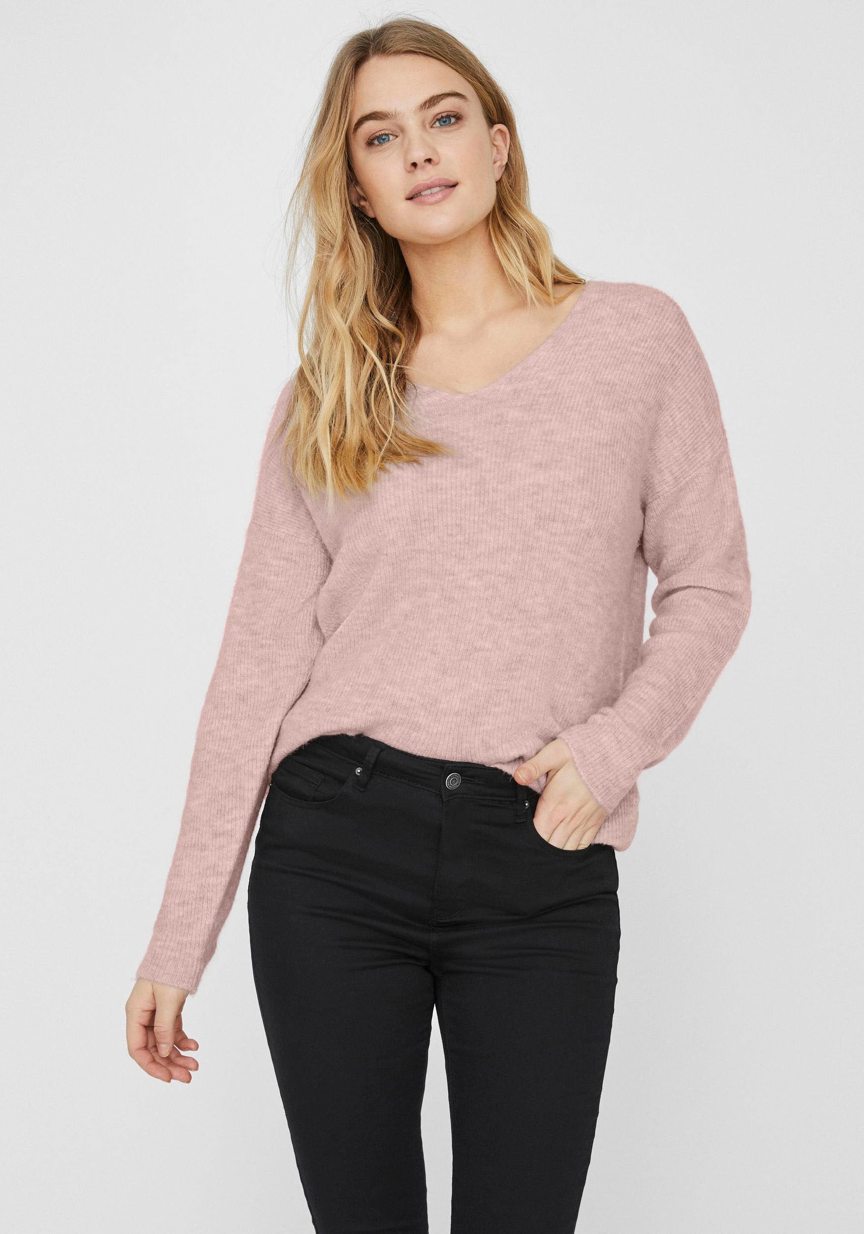 Vero Moda V-Ausschnitt-Pullover »VMCREWLEFILE LS V-NECK BLOUSE NOOS« Vero Moda V-Ausschnitt-Pullover »VMCREWLEFILE LS V-NECK BLOUSE NOOS« von Vero Moda