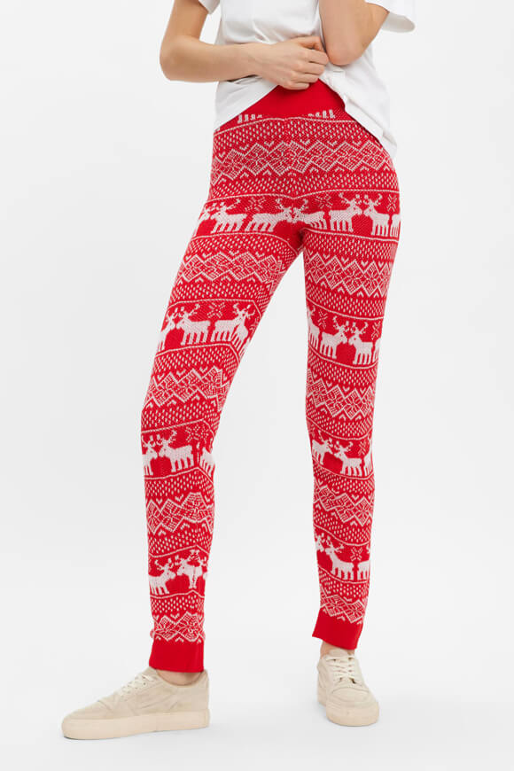 Vero Moda Weihnachts-Strickhose | Chinese Red | Damen  | L von Vero Moda