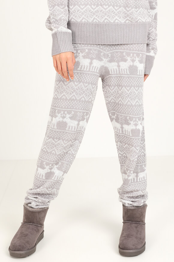 Vero Moda Weihnachts-Strickhose | Silver Scone | Damen  | M von Vero Moda