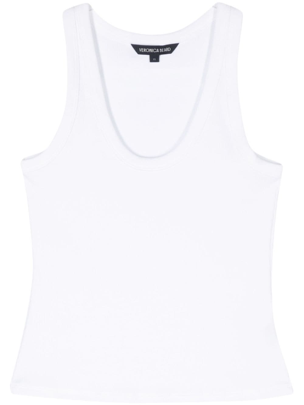 Veronica Beard fine-ribbed knitted tank top - White von Veronica Beard