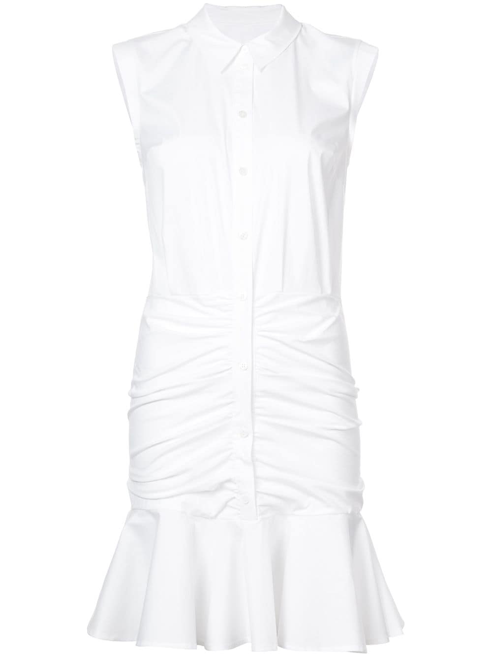 Veronica Beard frill-trim shirt dress - White von Veronica Beard