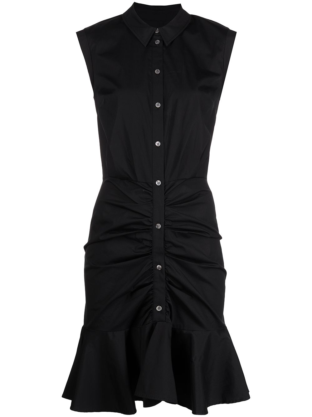 Veronica Beard ruched shirt dress - Black von Veronica Beard