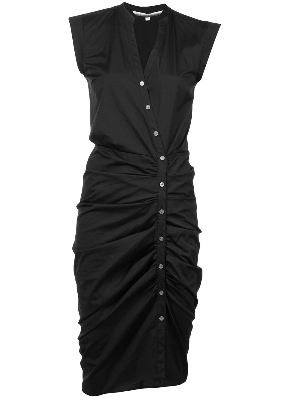 Veronica Beard ruched shirt dress - Black von Veronica Beard
