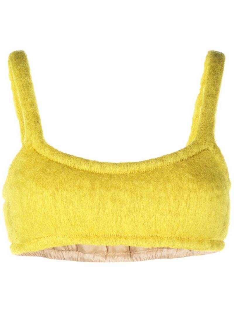 Veronique Leroy brushed mohair-blend bralette - Yellow von Veronique Leroy