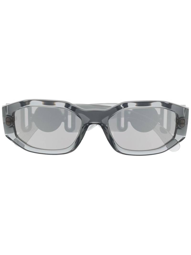 Versace Eyewear Medusa Biggie oval-frame sunglasses - Grey von Versace Eyewear