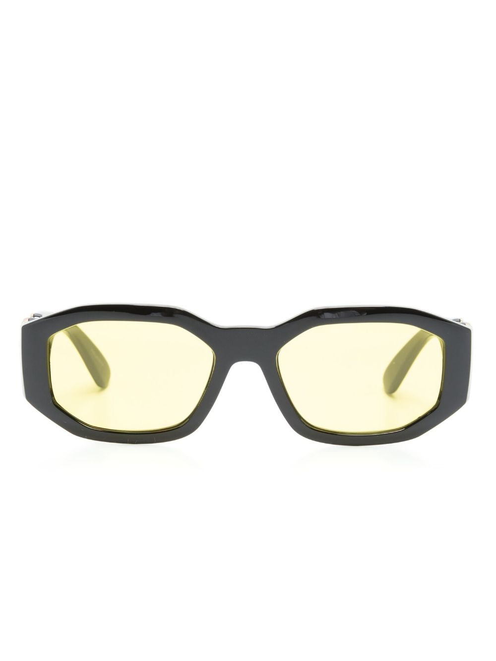 Versace Eyewear Medusa Biggie rectangle-frame sunglasses - Black von Versace Eyewear