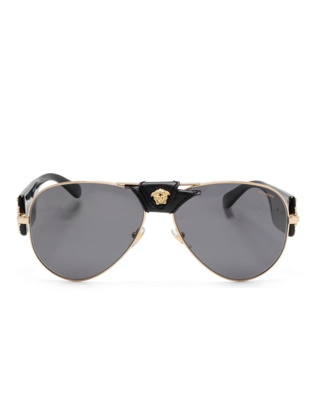 Versace Eyewear Medusa-Head pilot-frame sunglasses - Black von Versace Eyewear