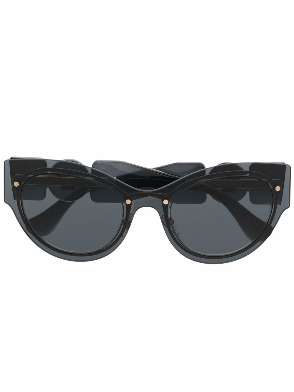 Versace Eyewear Medusa-plaque cat eye-frame sunglasses - Black von Versace Eyewear