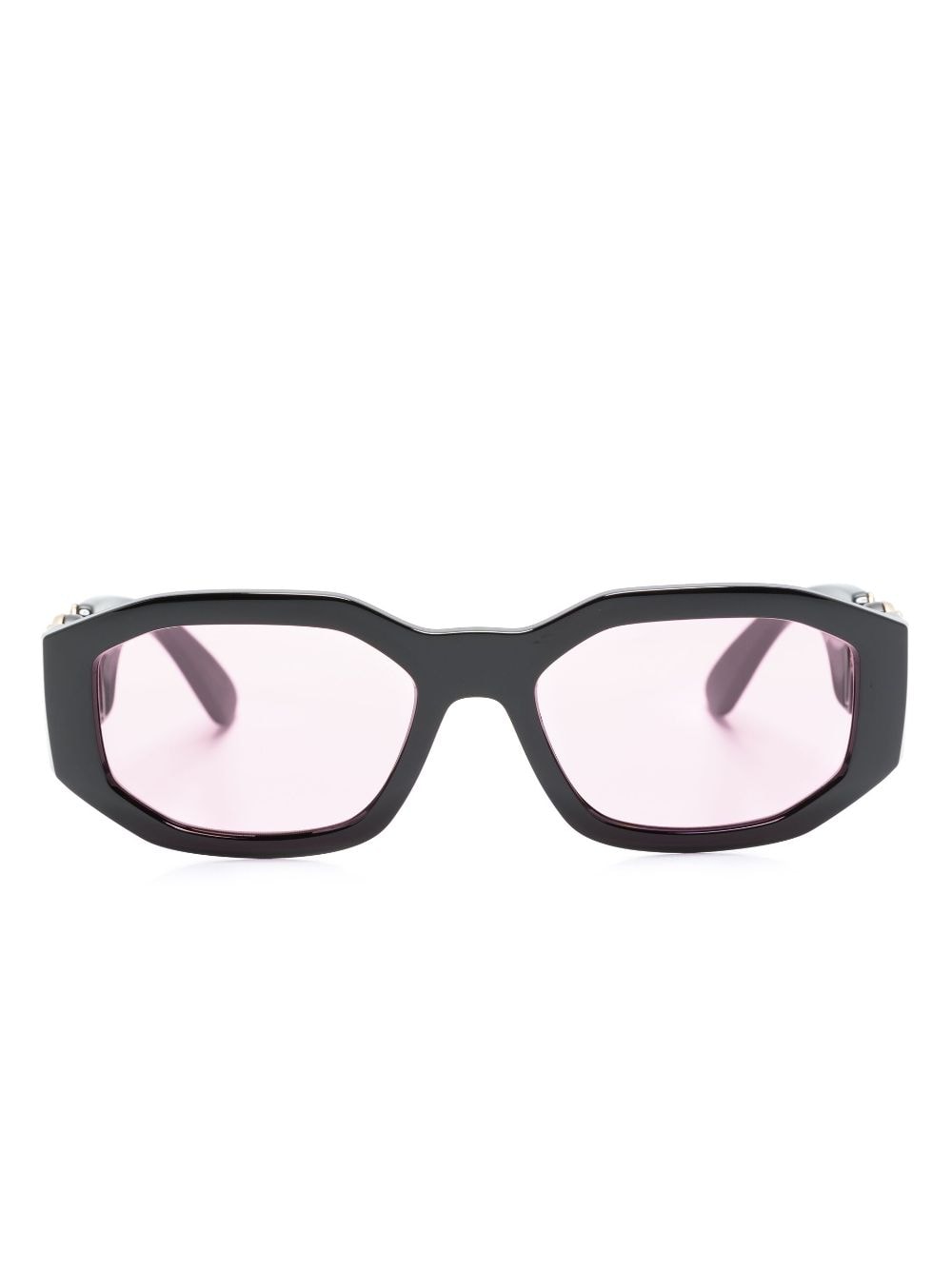 Versace Eyewear Medusa-plaque hexagonal-frame sunglasses - Black von Versace Eyewear