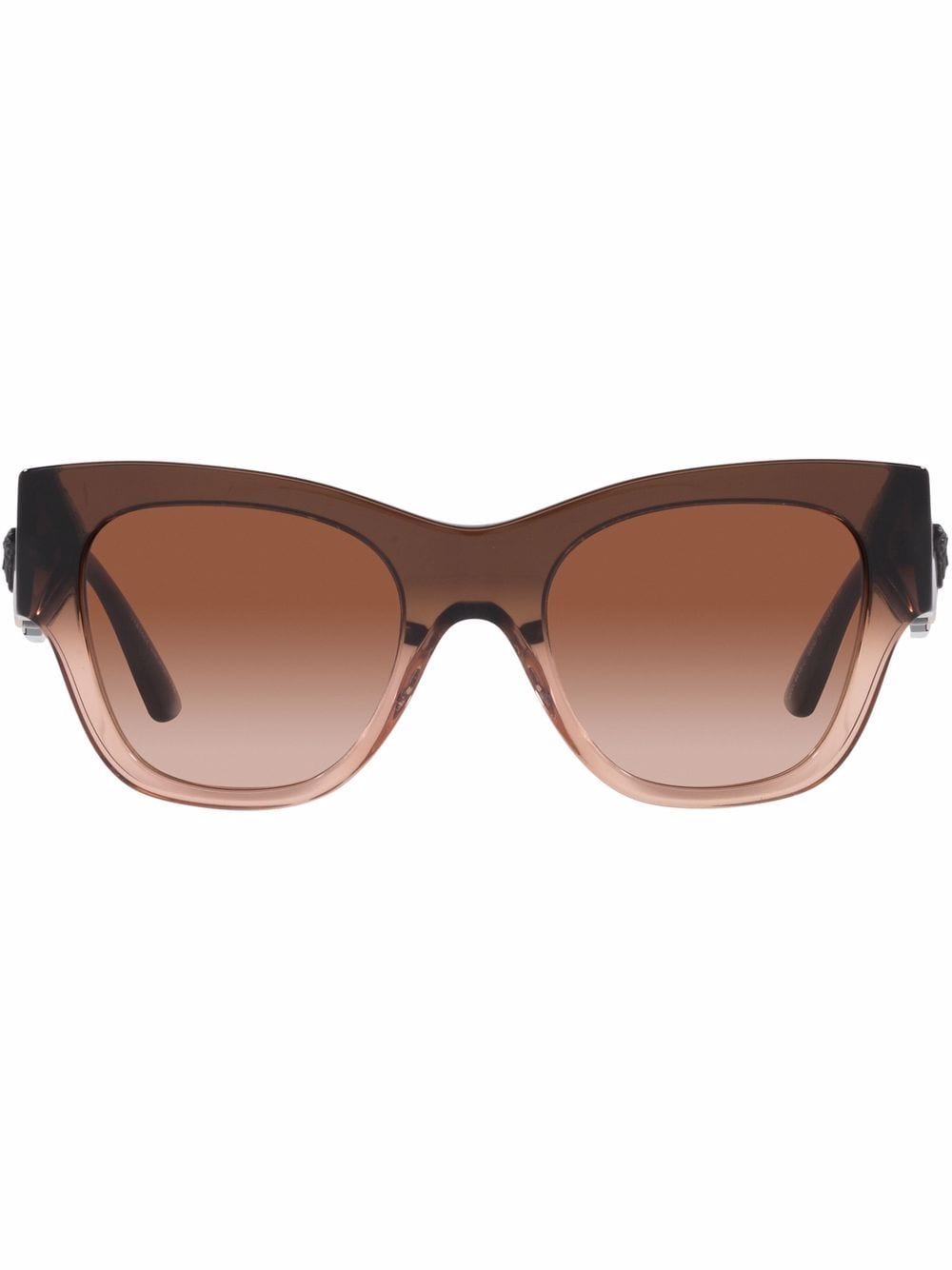 Versace Eyewear logo-plaque gradient sunglasses - Brown von Versace Eyewear
