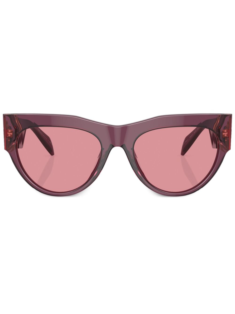 Versace Eyewear logo-plaque round-frame sunglasses - Purple von Versace Eyewear