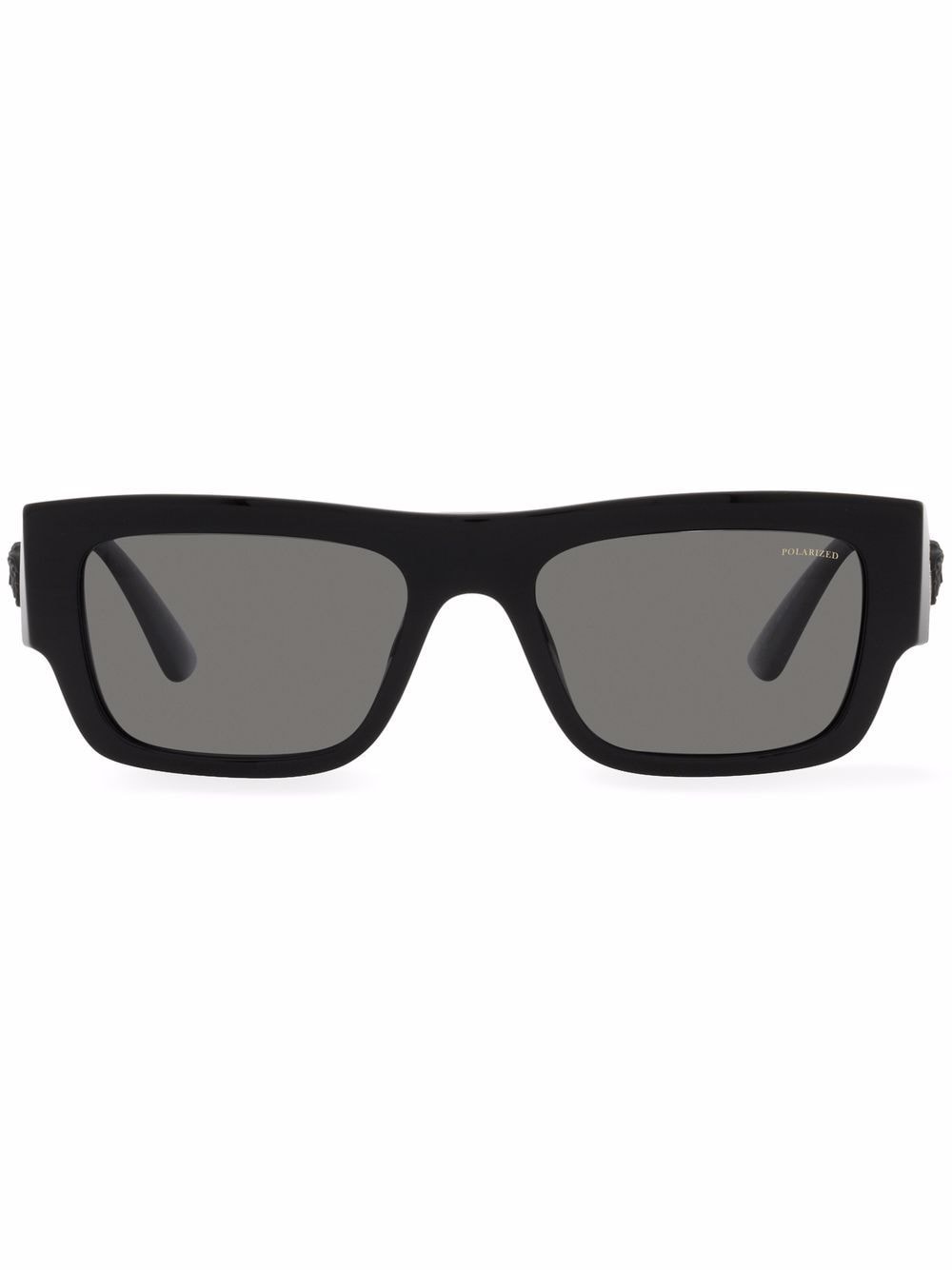 Versace Eyewear logo-plaque square-frame sunglasses - Black von Versace Eyewear
