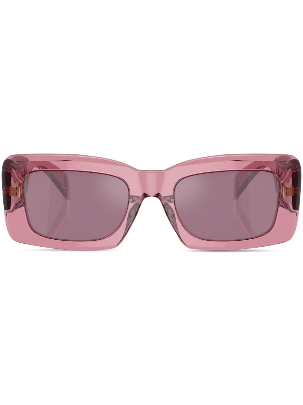 Versace Eyewear logo-plaque square-shape sunglasses - Pink von Versace Eyewear