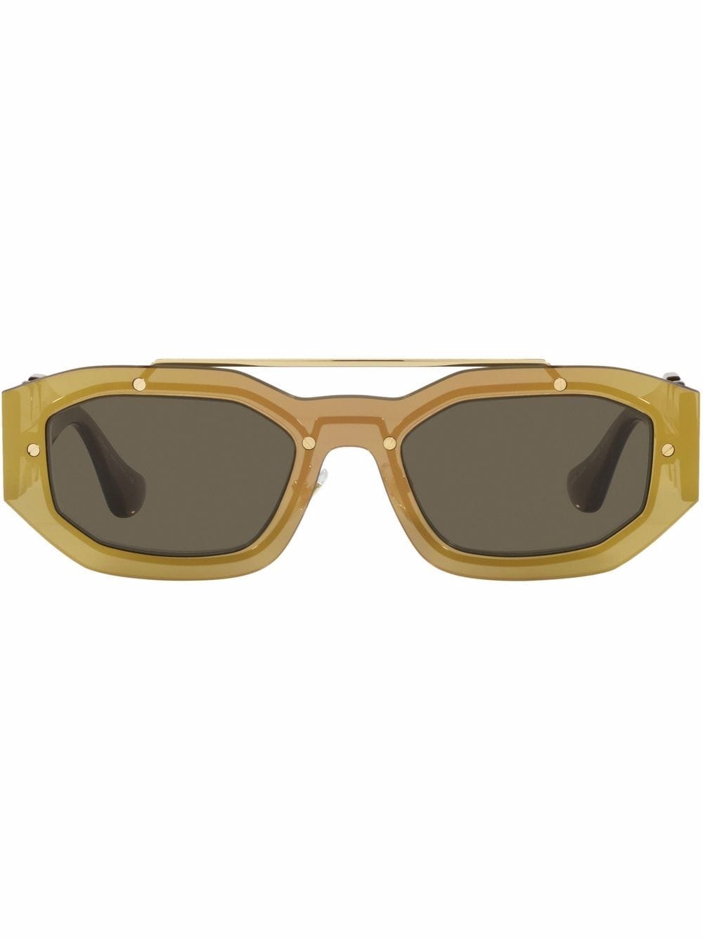 Versace Eyewear rectangle-frame sunglasses - Brown von Versace Eyewear