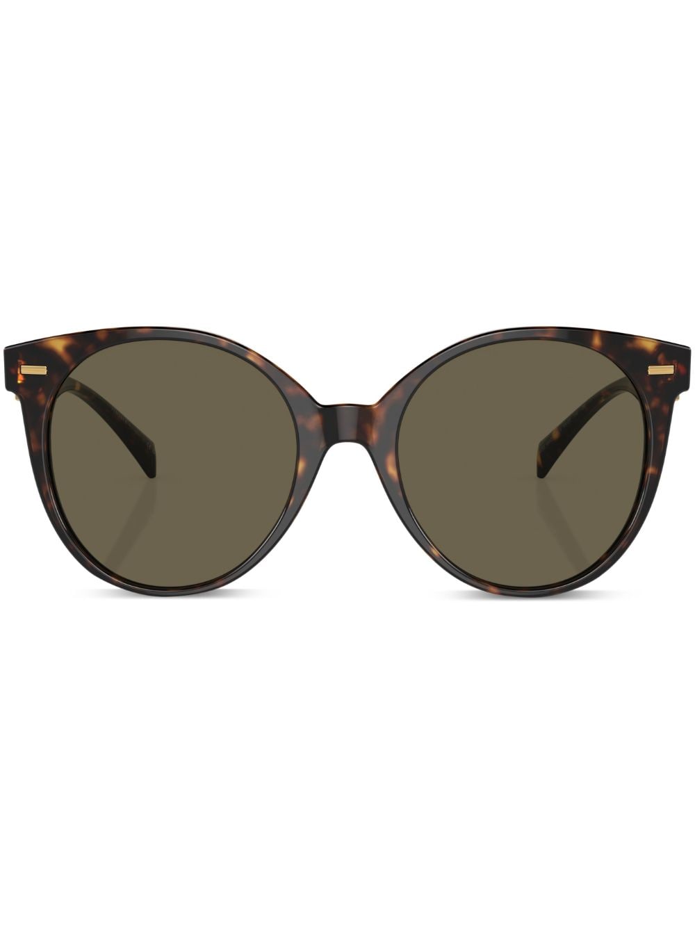 Versace Eyewear tortoiseshell-effect round-frame sunglasses - Green von Versace Eyewear